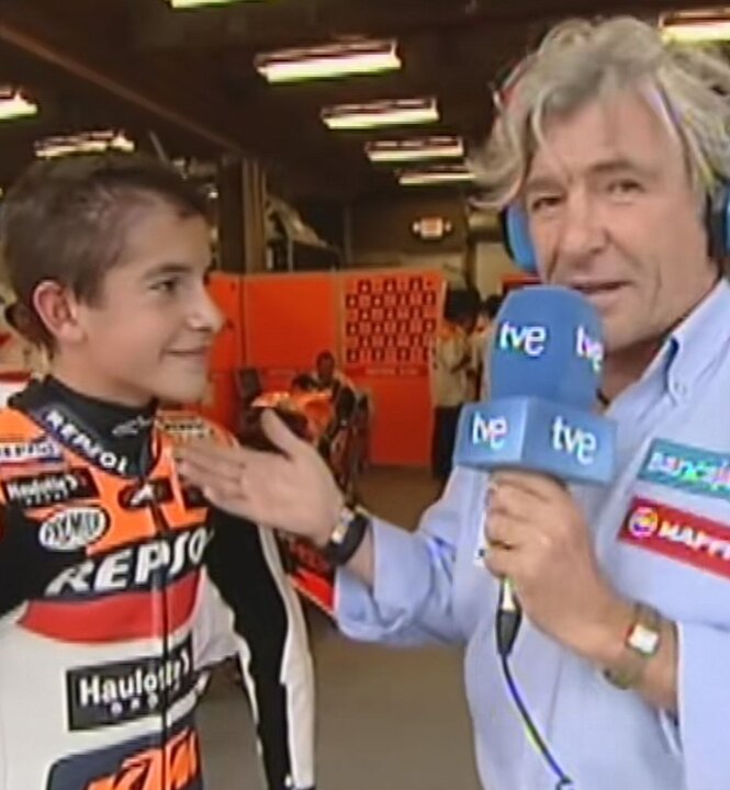 Marc Márquez con Ángel Nieto. TVE