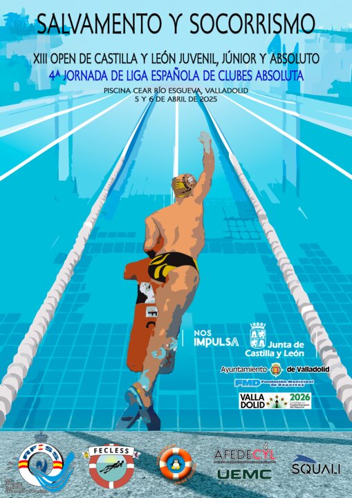 Cartel XIII Open Castilla y León Absoluto Salvamento y Socorrismo