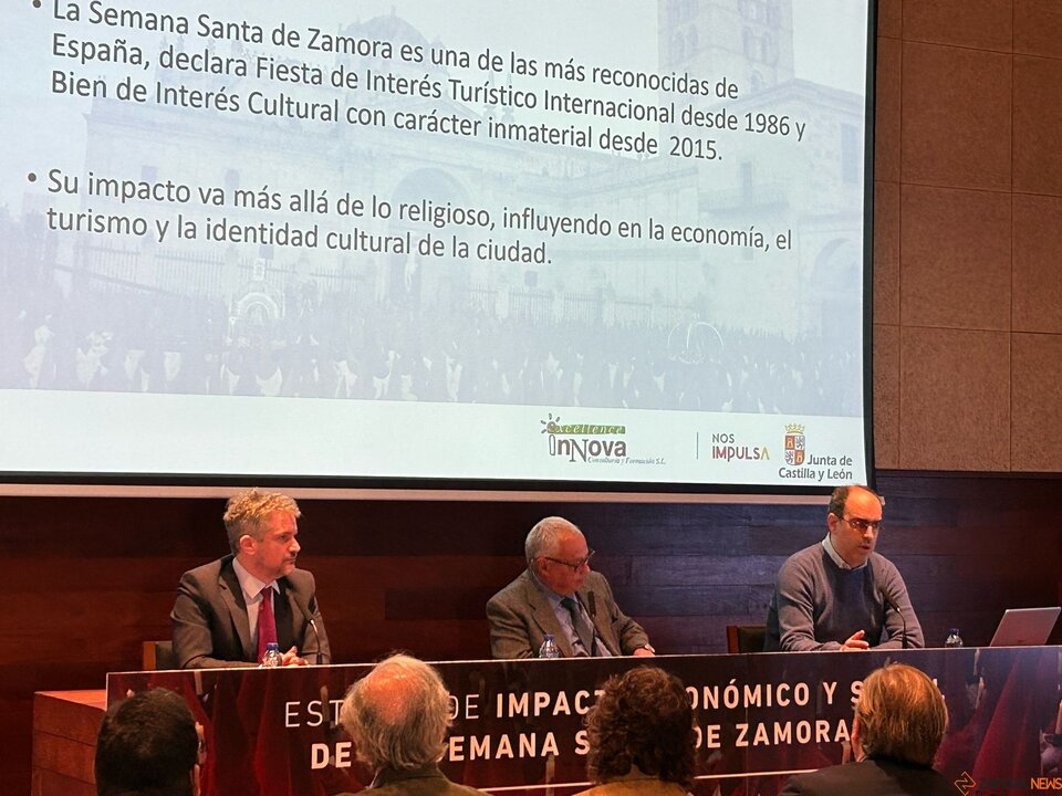 La Semana Santa de Zamora deja más de 12 millones de euros en impacto económico, estudio presentado este lunes 7 de abril por la Consejería de Cultura, Turismo y Deporte de la Junta de Castilla y León