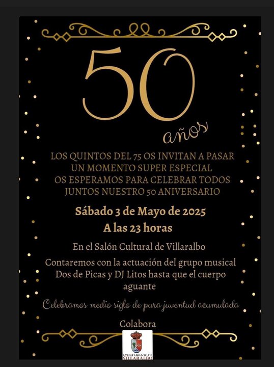 Los quintos del 75 celebran su cincuenta aniversario con música y fiesta en Villaralbo
