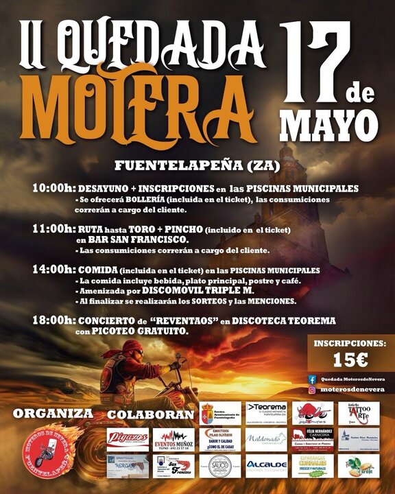 cartel quedada motera Fuentelapeña