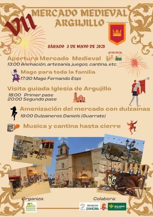 cartel mercado medieval Argujillo