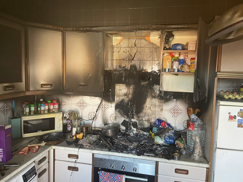 incendio en una casa de Benavente