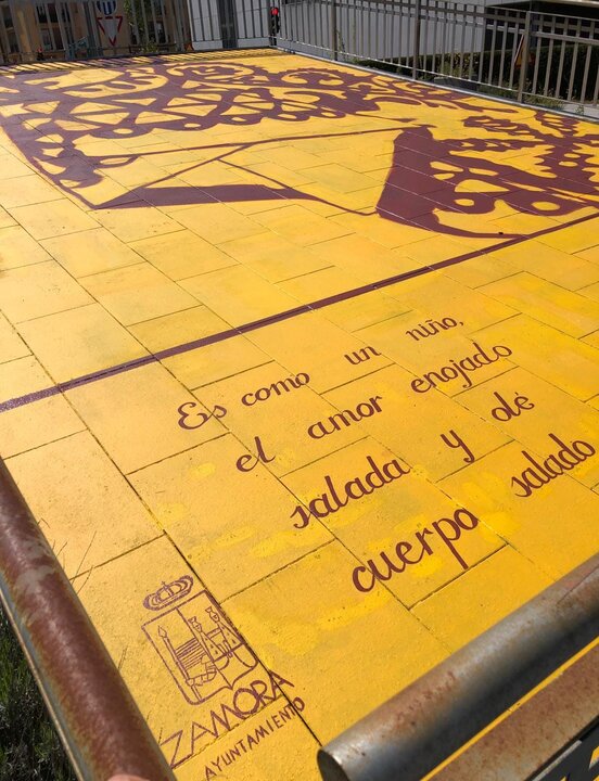 Mural en Zamora realizado por Laura Merayo.