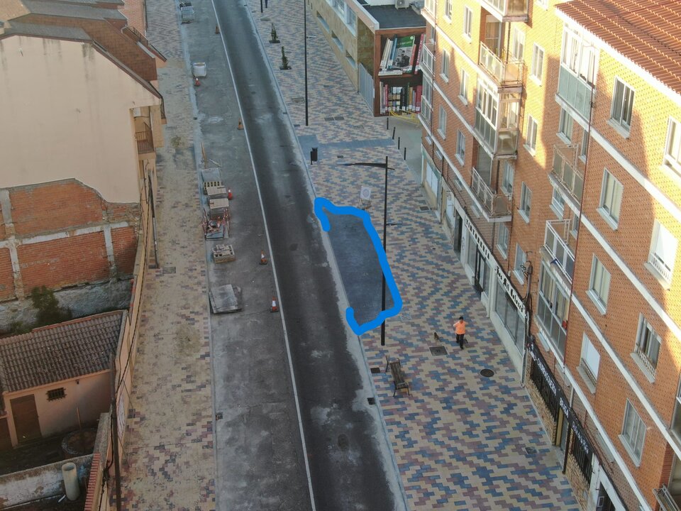 Zonas habilitadas carga y descarga Av. de Galicia. Imagen de redes sociales.
