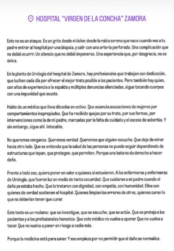 Versión de la joven zamorana sobre lo ocurrido