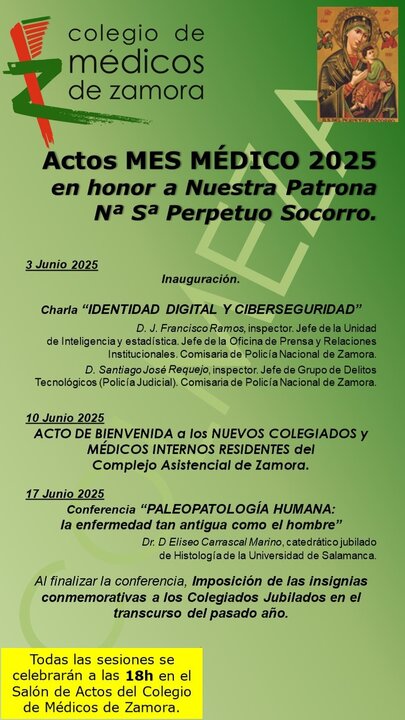 Actos Mes Medico- Colegio de Médicos de Zamora