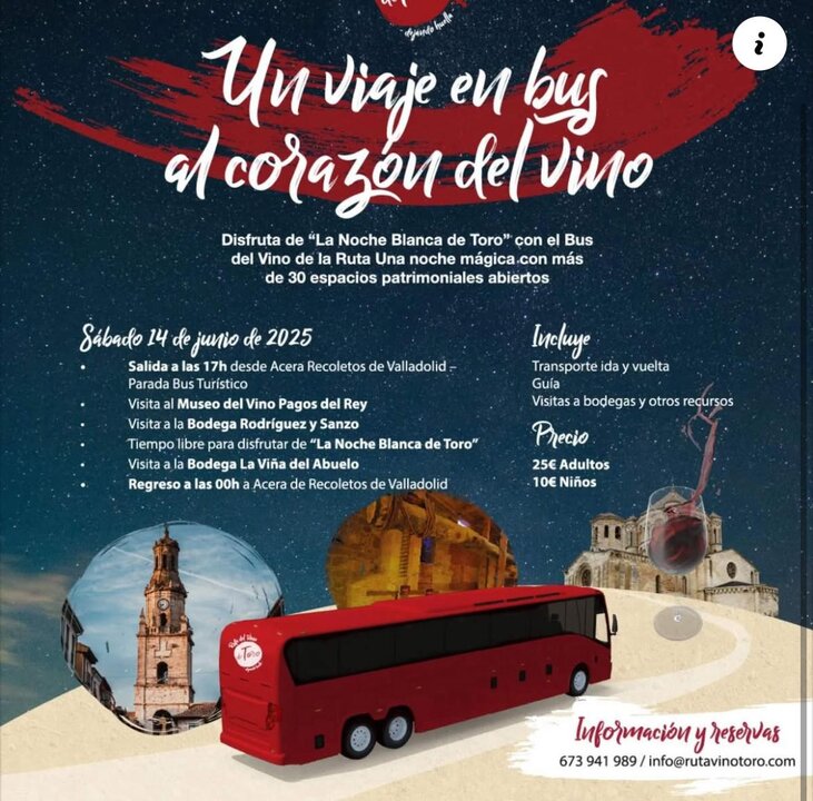 Bus vino Toro desde Valladolid