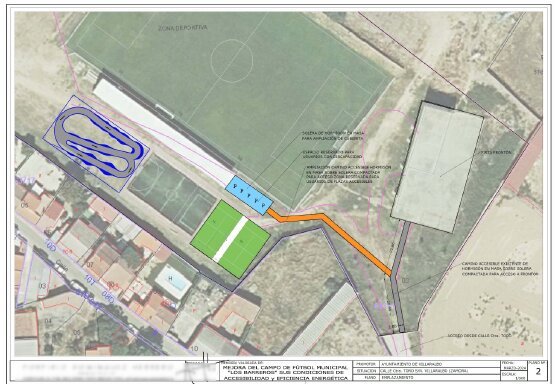 Plano obras campo de futbol Villaralbo