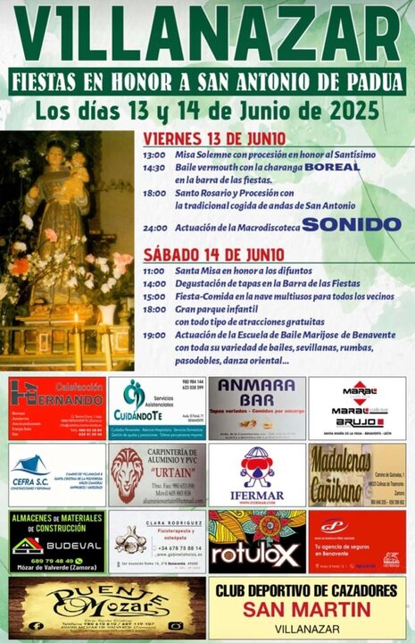 Villanazár Fiestas en Honor a San Antonio de Padua