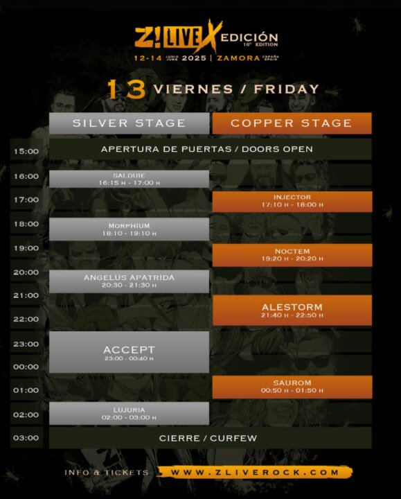 HORARIOS VIERNES Z LIVE