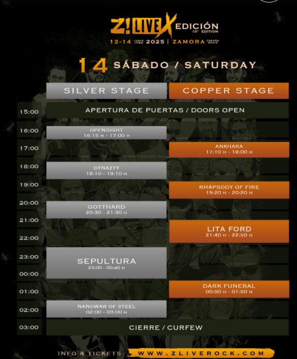 cartel sábado z live zamora
