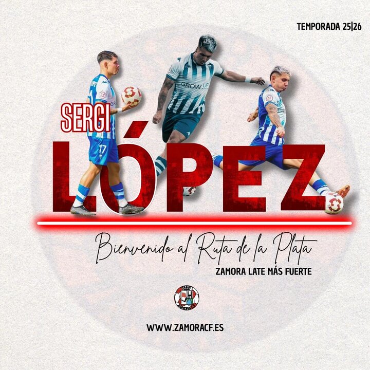 El Zamora CF refuerza su defensa con la llegada del joven lateral Sergi López
