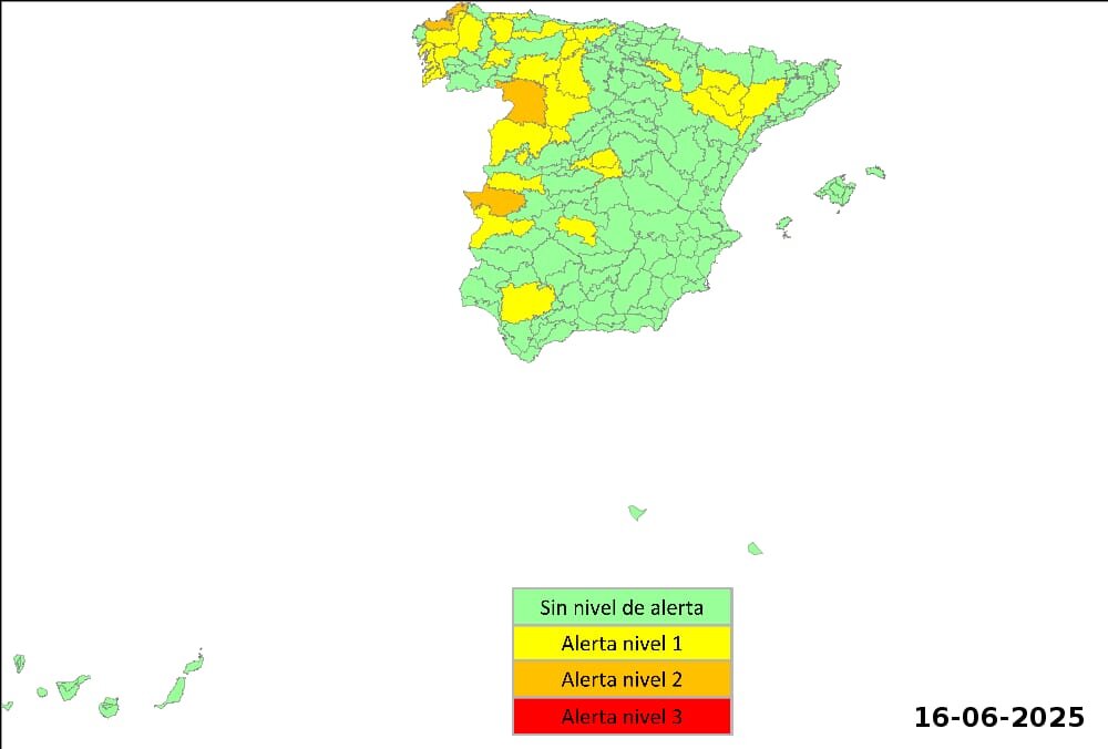 Zamora Nivel amarillo altas temperaturas