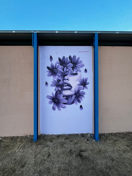 mural Gela Ramos en Santibáñez de Tera. IMAGEN CEDIDA (1)