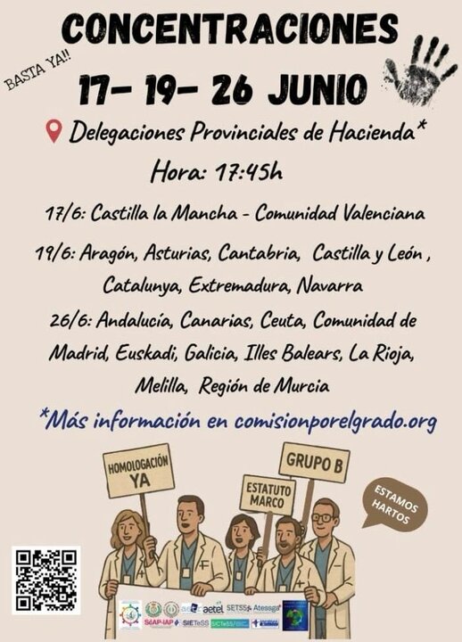 Manifestación Técnicos Superiores Sanitarios