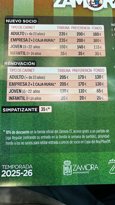 Campaña de abonados Zamora C.F.