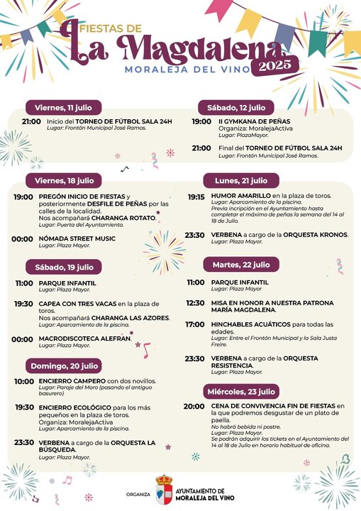 Moraleja del Vino, Fiestas de La Magdalena