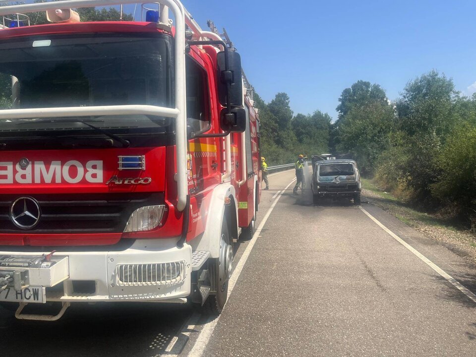 incendio de un vehículo