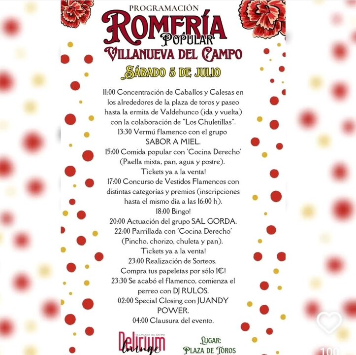 cartel romería Villanueva del Campo