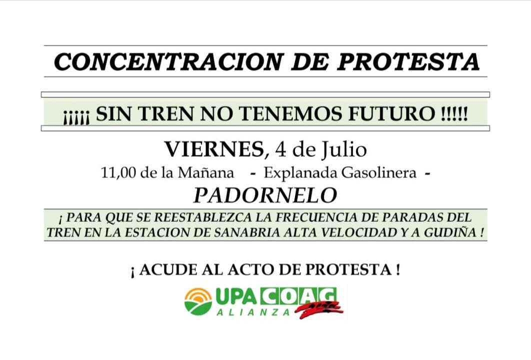 Concentracion contra tren Padornelo
