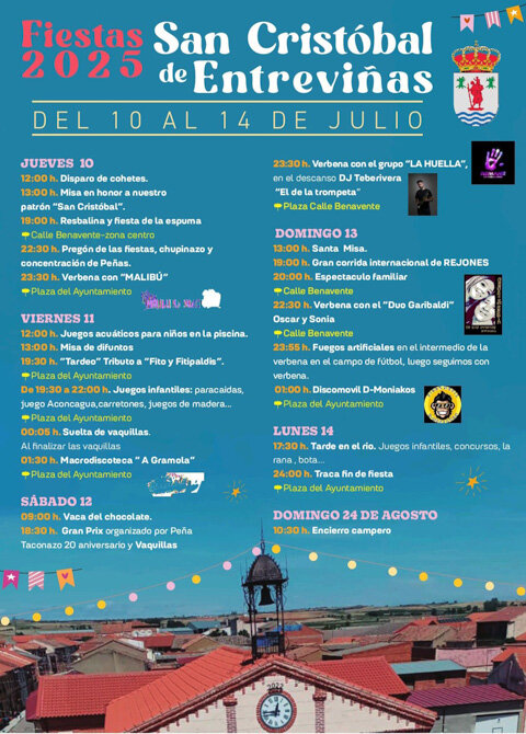 cartel fiestas de San Cristóbal de Entreviñas