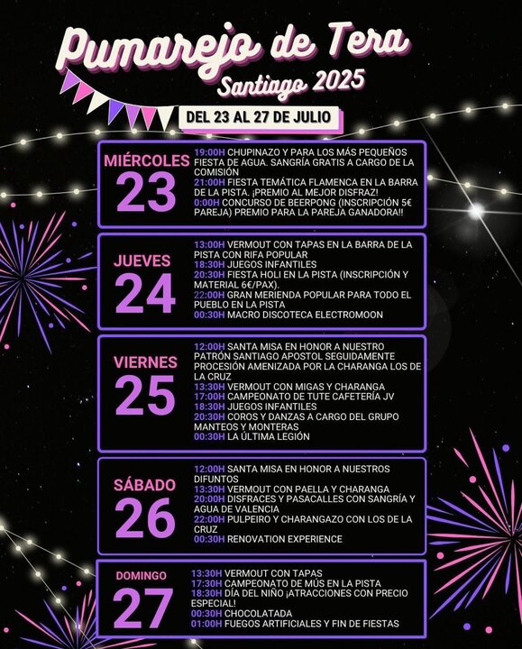 cartel fiesta Pumarejo de Tera