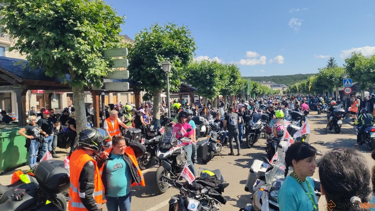 Protesta motera por el AVE, Sanabria