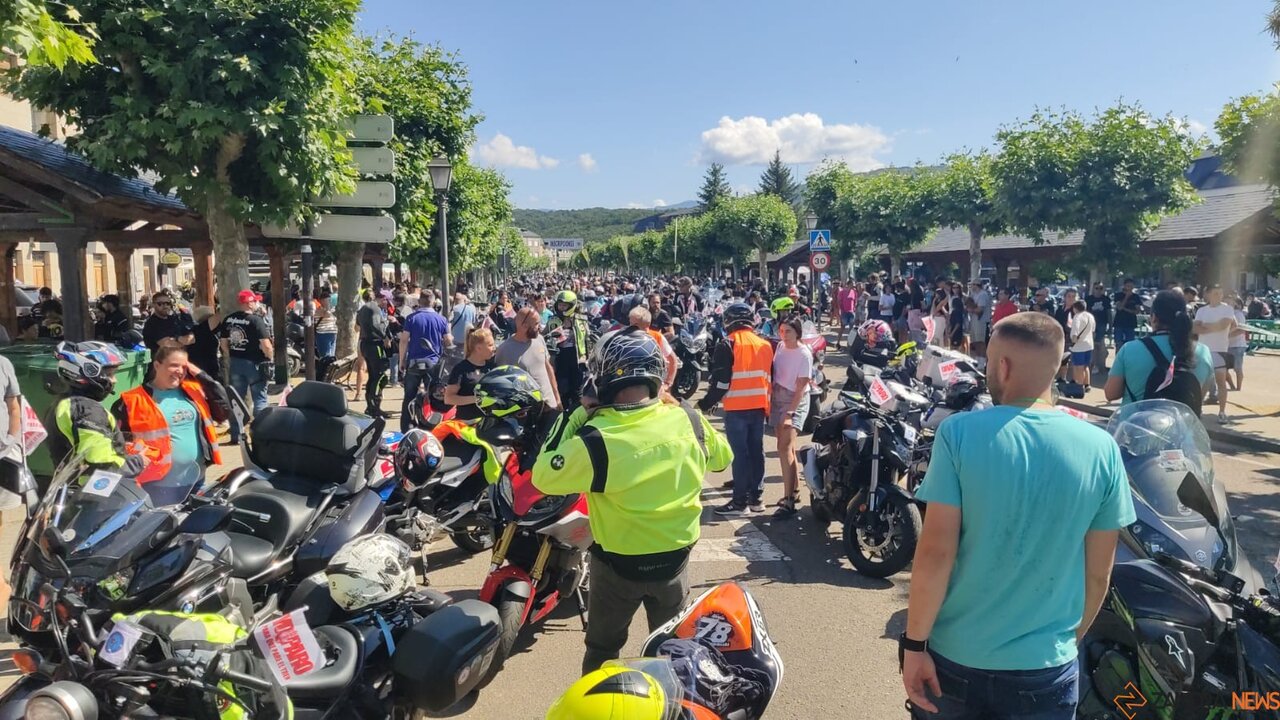 Protesta motera por el AVE, Sanabria