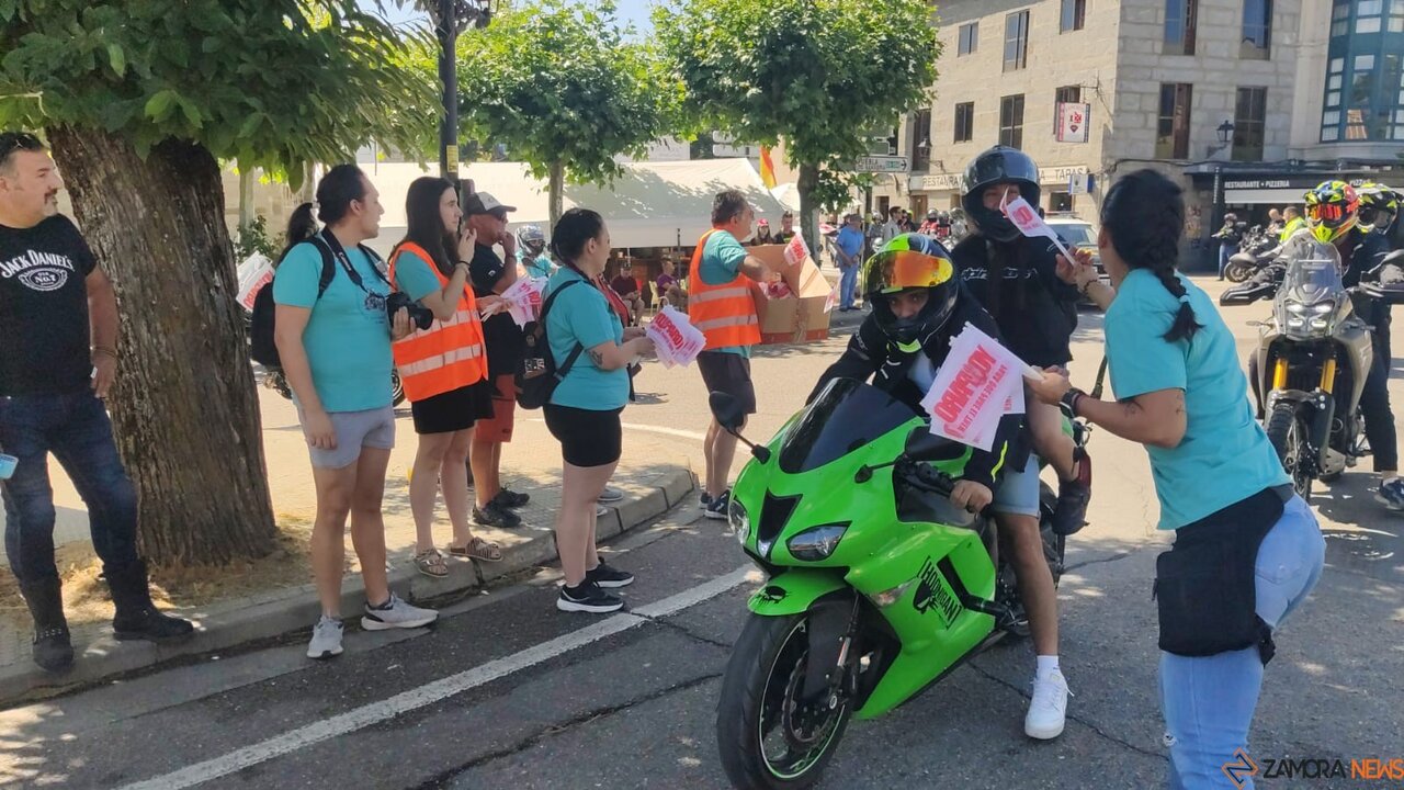 Protesta motera por el AVE, Sanabria