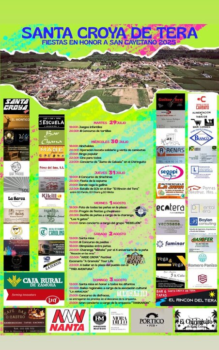 cartel de fiestas de Santa Croya de Tera