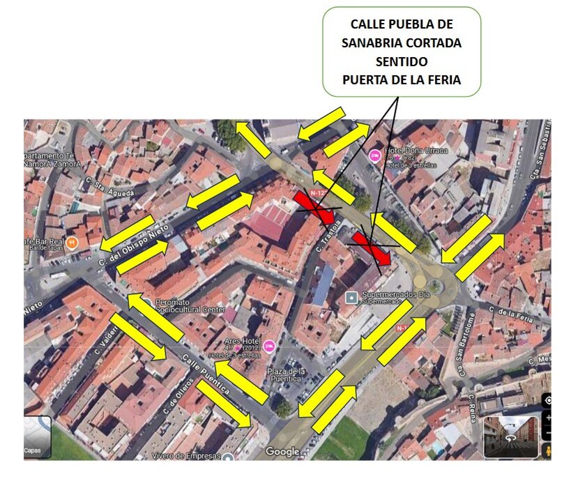 corte calle Puebla de Sanabria