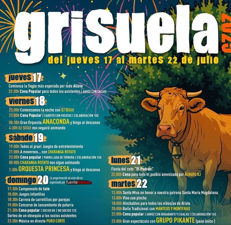 Cartel fiestas Grisuela