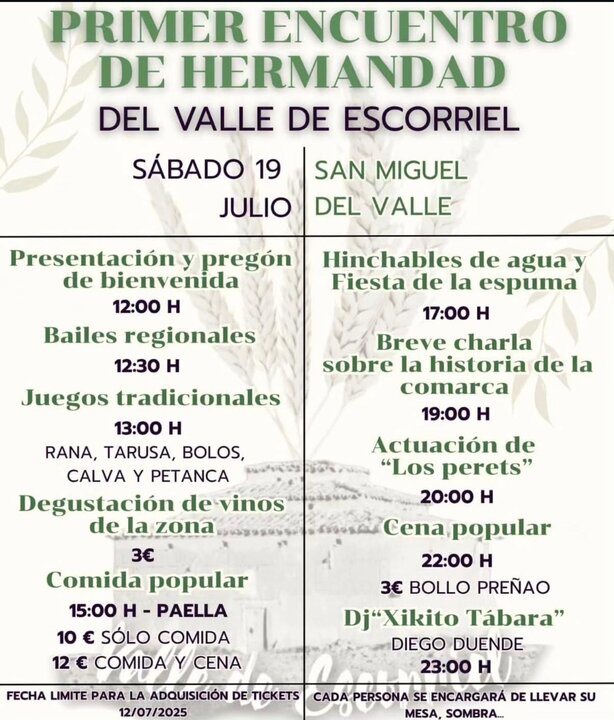 Cartel del primer Encunetro de hermanandad del Valle de Escorriel