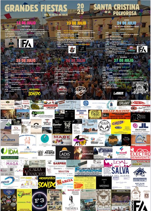 cartel de fiestas de Santa Cristina de la Polvorosa