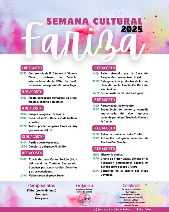 Cartel Semana Cultural de Fariza 2025