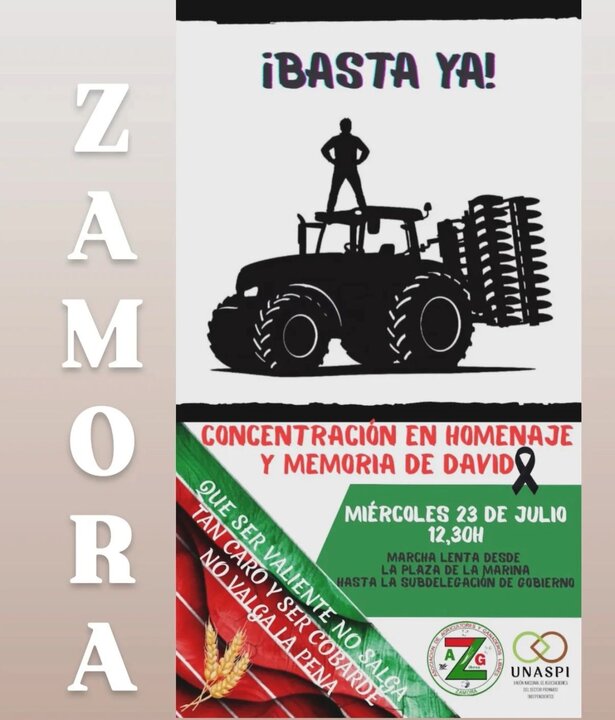 cartel tractorada por David Lafoz