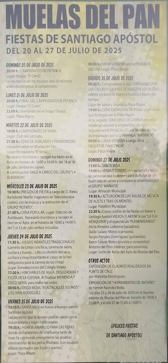 cartel fiestas Muelas del Pan