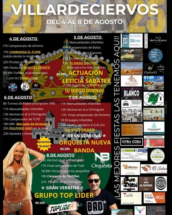 cartel fiestas de Villardeciervos