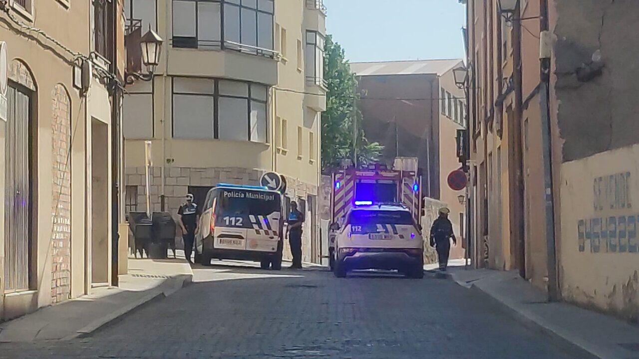 Policía moviliza incendio en Zamora