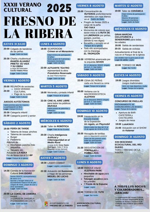 Verano Cultural Fresno de la Ribera