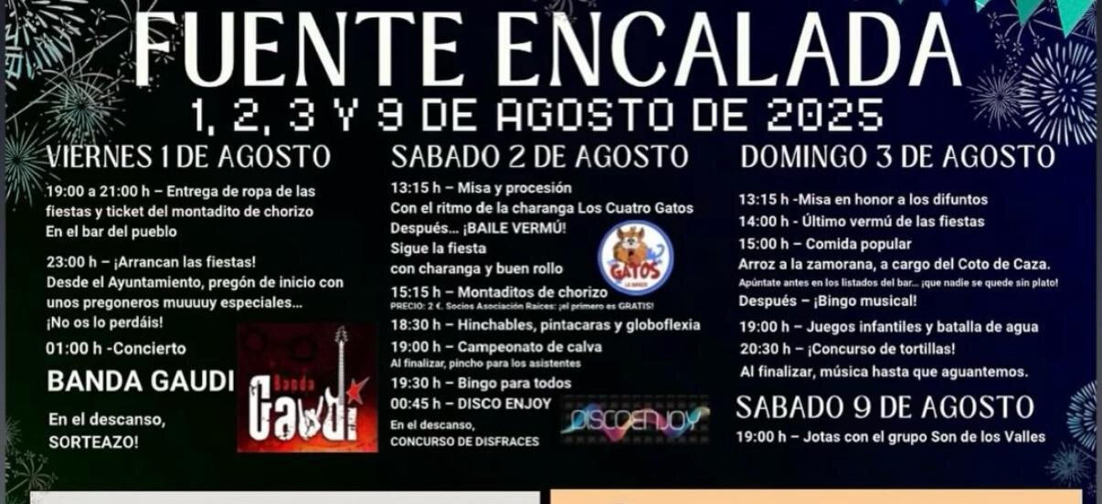 cartel fiestas Fuente Encalada