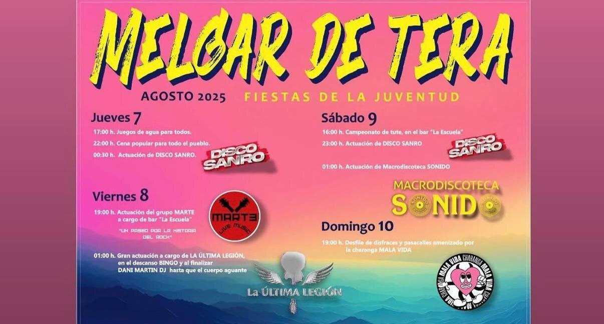 cartel fiestas de Melgar de Tera
