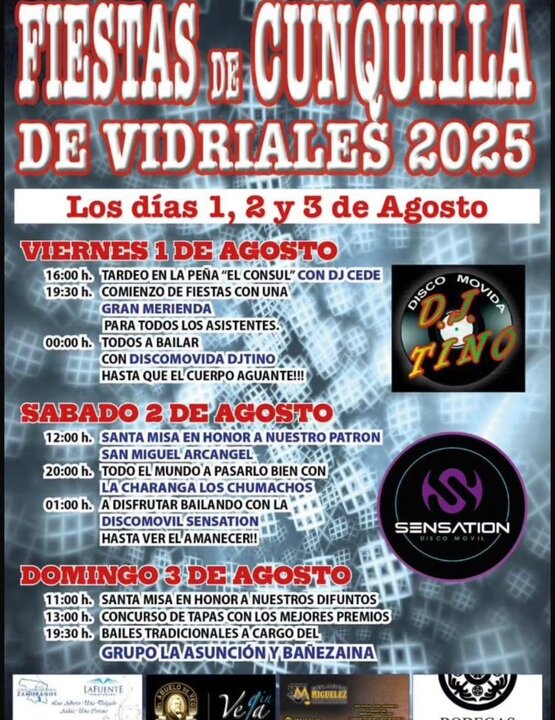 cartel fiestas de Cunquilla de Vidriales
