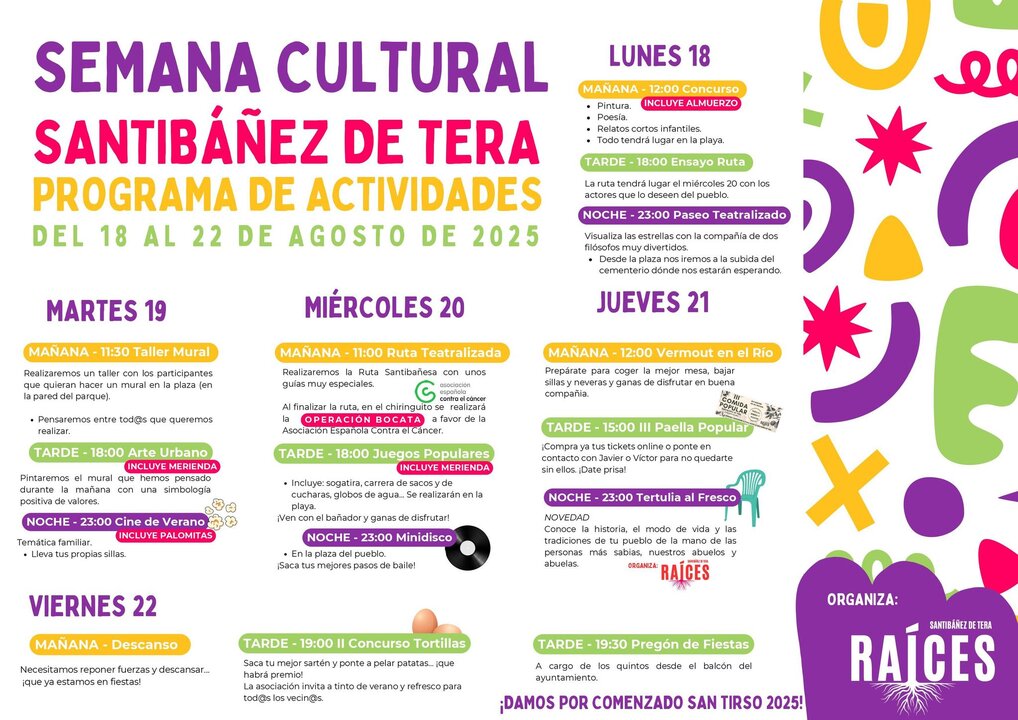 cartel semana cultural Santibáñez de Tera