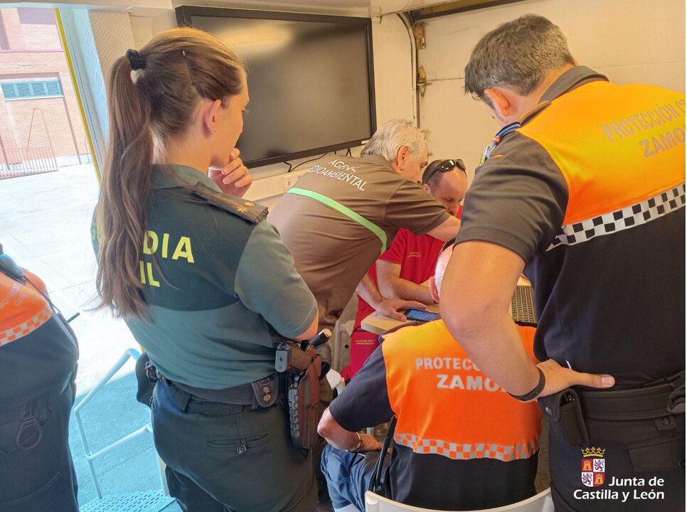 Despliegue de la Agrupación Local de Voluntarios de Protección Civil de Zamora