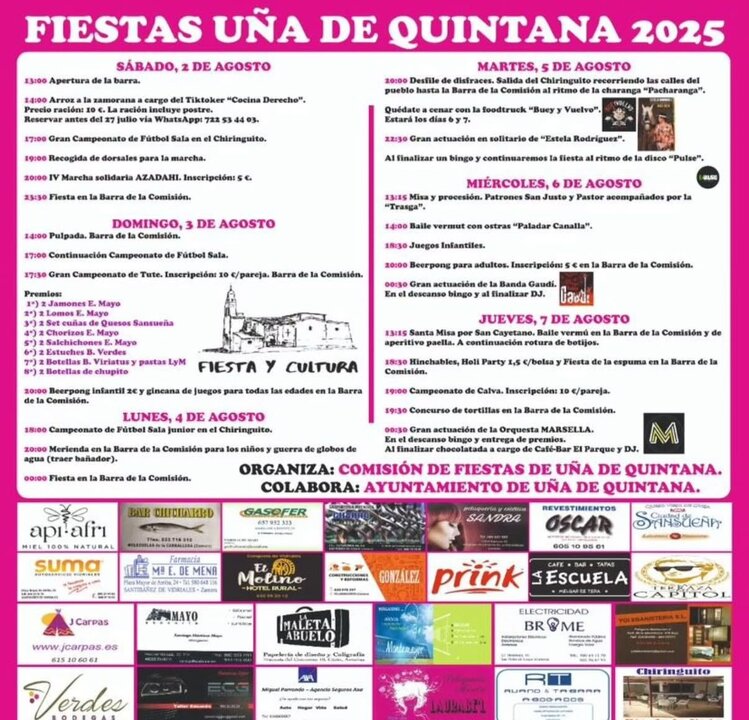 Cartel Fiestas Uña de Quintana