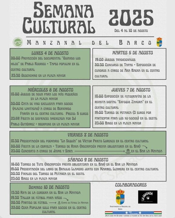 cartel semana cultural Manzanal del Barco