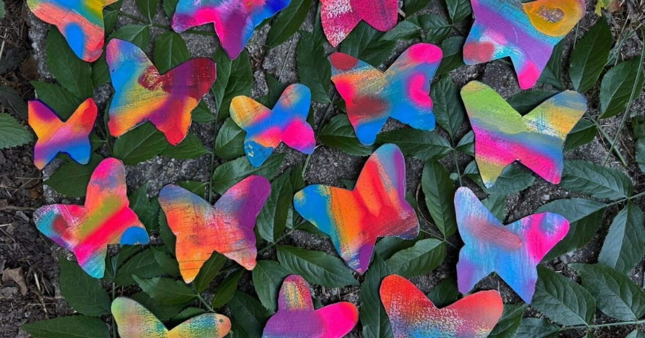 Mariposas del taller en Galende - imagen de redes