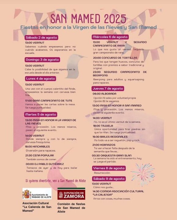 cartel fiestas San Mamed